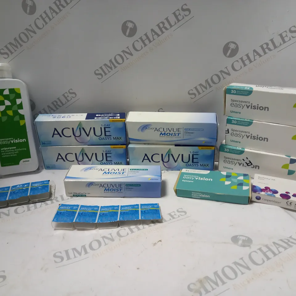 LOT OF HOUSEHOLD ITEMS TO INCLUDE ACUVUE OASYS MAX, ETC