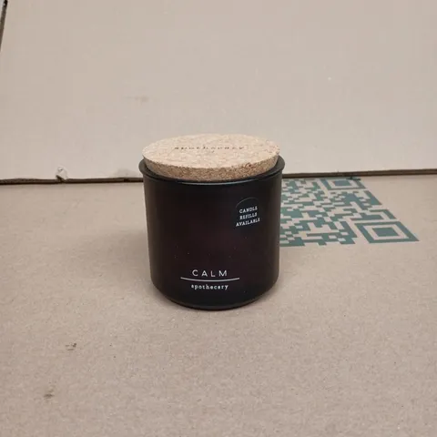 M&S CALM APOTHECARY CANDLE – BLACK JAR WITH CORK LID