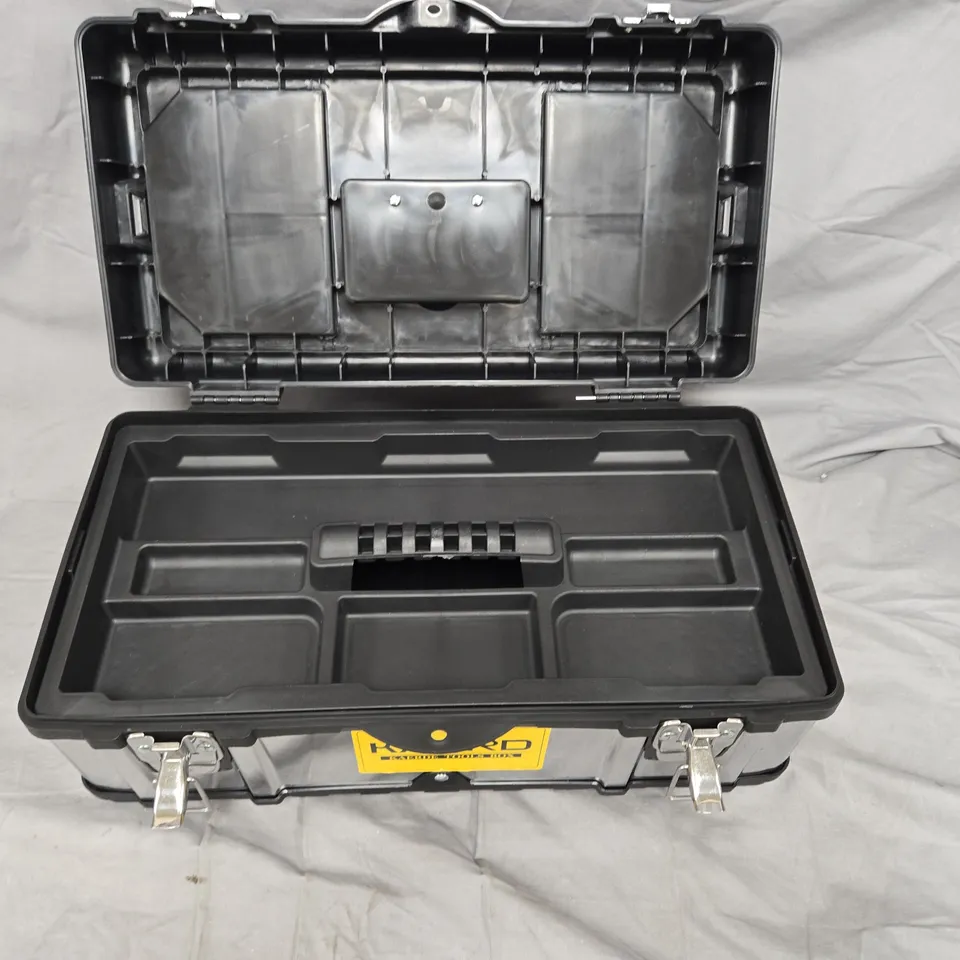 KAERD TOOLS BOX – PLASTIC TOOLBOX WITH YELLOW HANDLE, BLACK LID