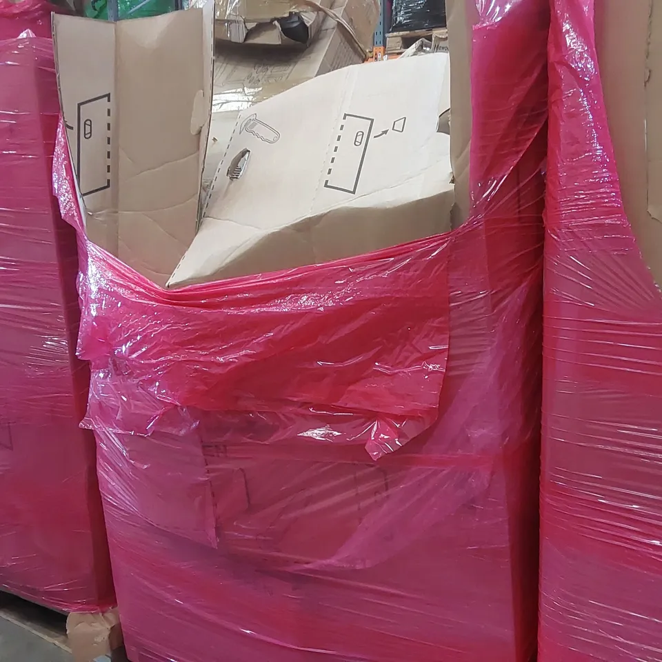 PALLET OF ASSORTED ITEMS INCLUDING: OUTDOOR KITCHEN TOY, GOVEELIFE SMART AIR PURIFIER 2, JOVIKIDS BOOSTER SEAT, WOODEN PET SOFA ECT