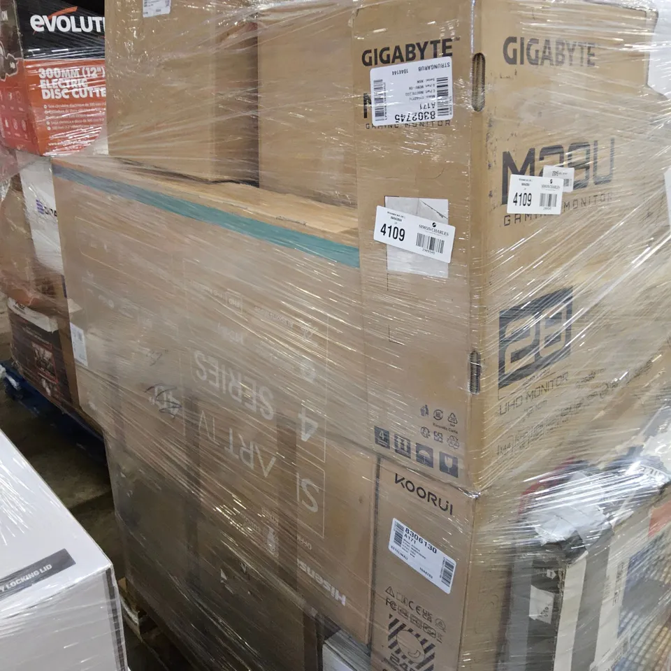 PALLET OF APPROXIMATELY 19 UNPROCESSED RAW RETURN HOUSEHOLD AND ELECTRICAL GOODS TO INCLUDE;