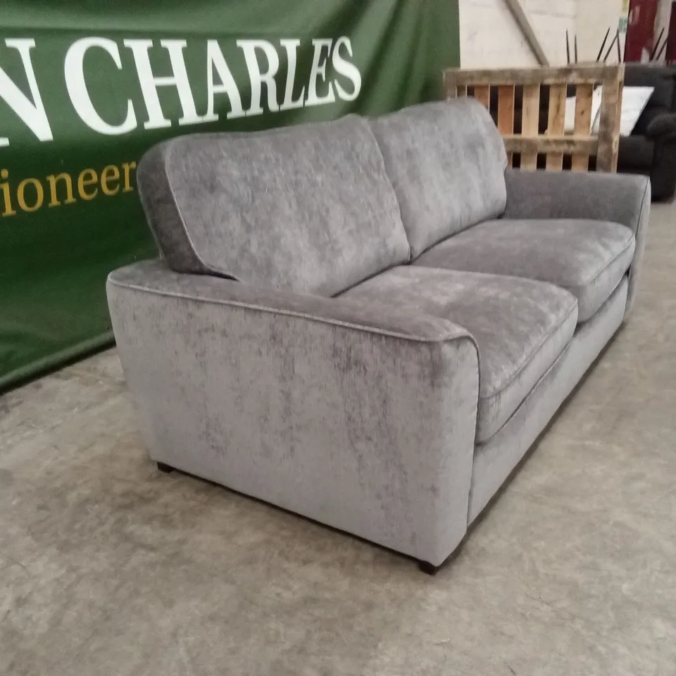 HARLOW 3 SEATER STANDARD BACK FABRIC SOFA - GREY RRP £649