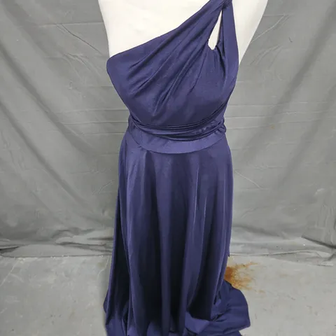 CHRISTINA WU GALA ONE SHOULDER PROM DRESS IN NAVY SIZE 6