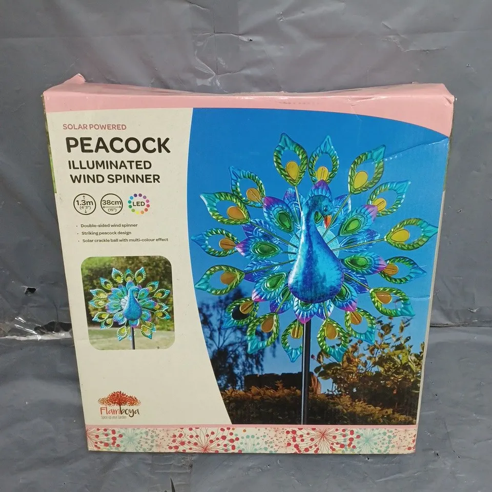 SMART SOLAR PEACOCK WIND SPINNER RRP £44.99