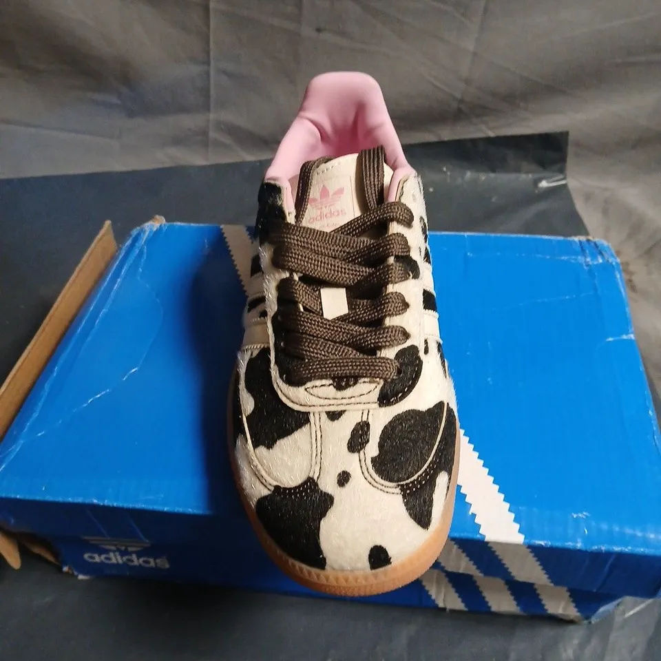 ADIDAS ORIGINALS COW PRINT TRAINERS – WOMEN'S SIZE 4
