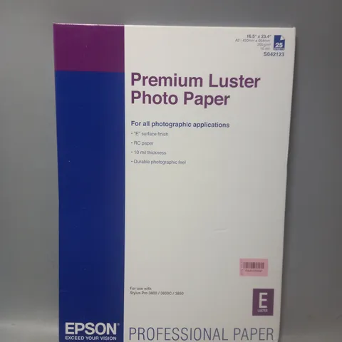 EPSON PREMIUM LUSTER PHOTO PAPER SIZE A2 25 SHEETS