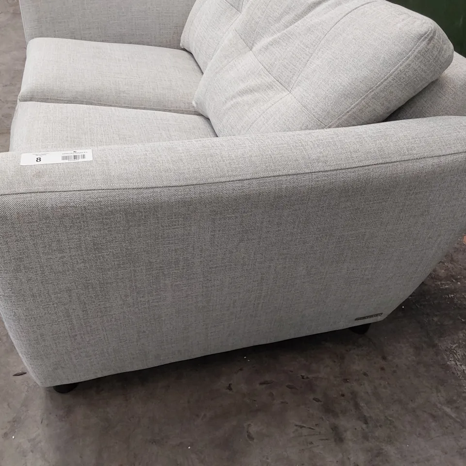 QUALITY BRITISH MADE LOUNGE Co TWO SEATER SOFA GREY FABRIC 