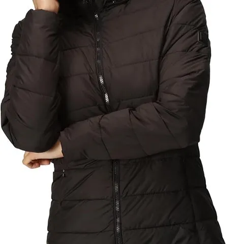 BRAND NEW REGATTA WOMENS STARLER HOODED INSULATED PADDED JACKET IN BLACK SIZE UK 10
