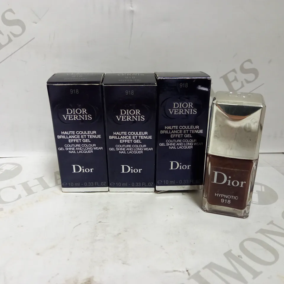 3 X 10ML DIOR DIOR VERNIS GEL SHINE LONGWEAR NAIL LACQUER - 918 HYPNOTIC 