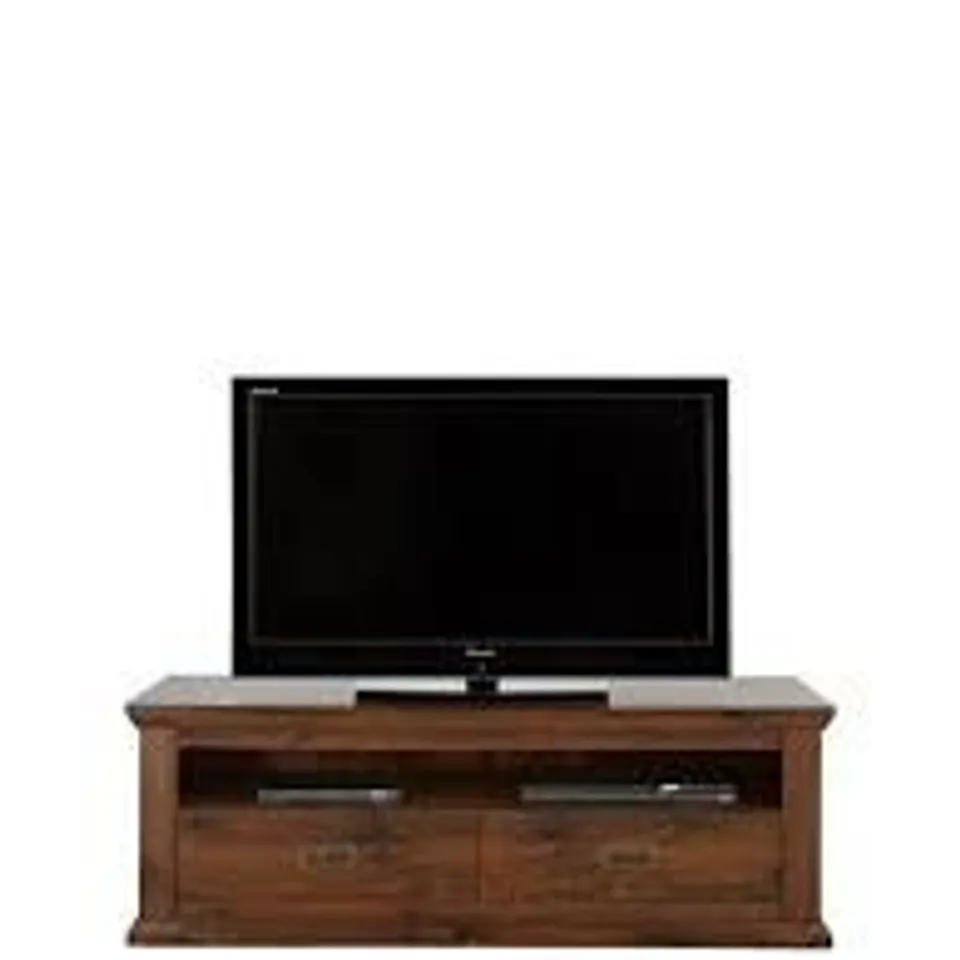 BOXED GRADE 1 CLIFTON WALNUT WIDE TV UNIT (1 BOX) RRP £209