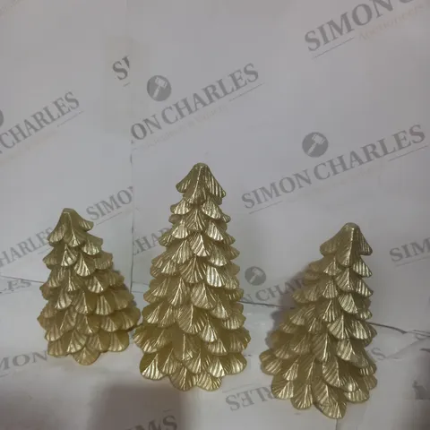 HOME REFLECTIONS SET OF 3 LED CHRISTMAS TREE SHAPED CANDLES 