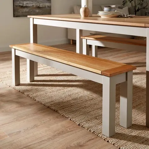 BOXED SET OF 2 DUNELM BENCHES FOR THE CLIFFORD 6 SEATER LARGE RECTANGULAR DINING TABLE // BENCHES ONLY (1 BOX)