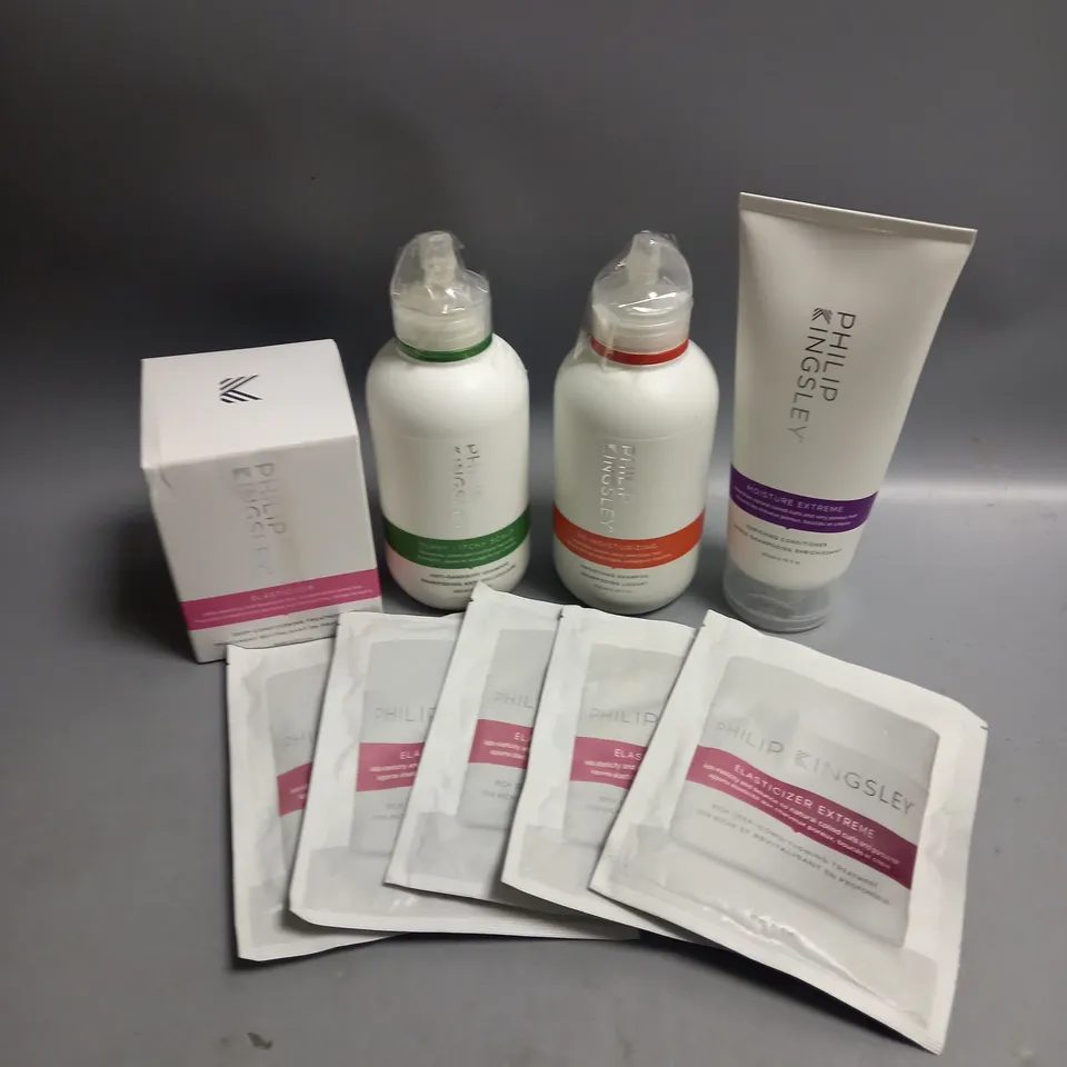 LOT OF 9 X PHILIP KINGSLEY HAIR CARE PRODUCTS INCLUDING SHAMPOO AND ELASTICIZER
