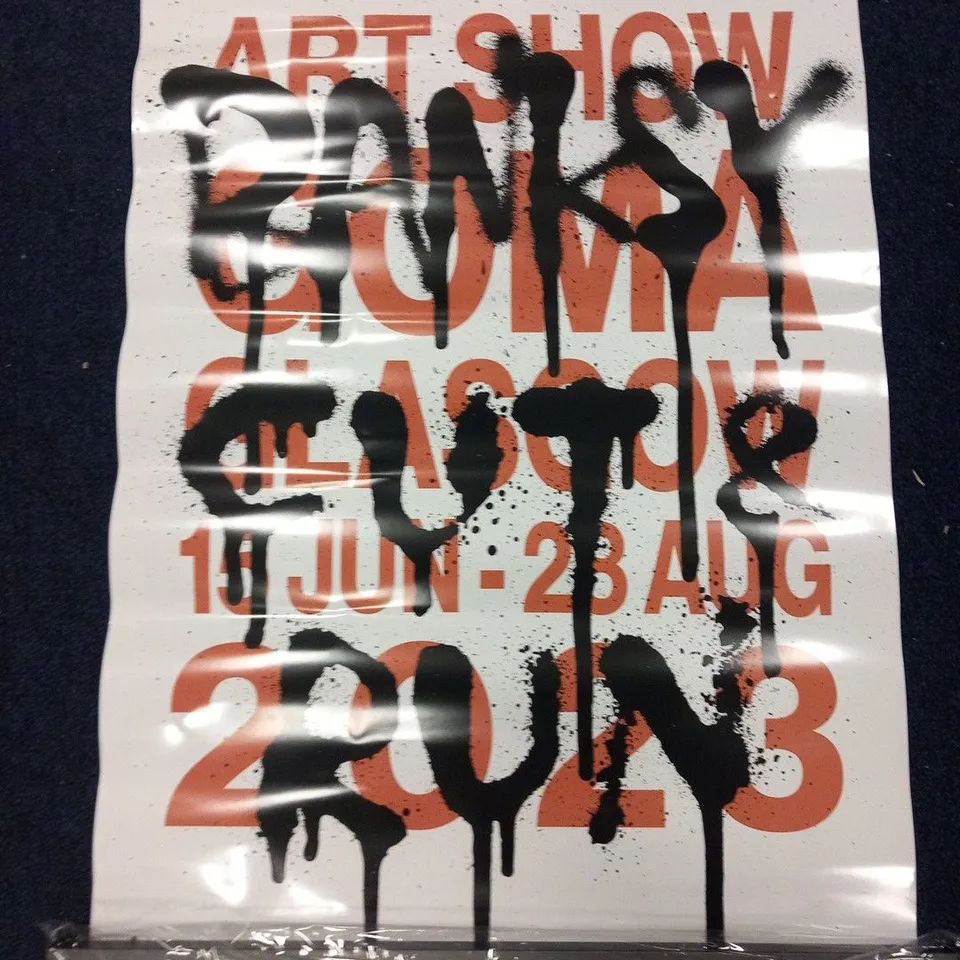 2 ASSORTED BANKSY CUT AND RUN INSPIRED POSTERS