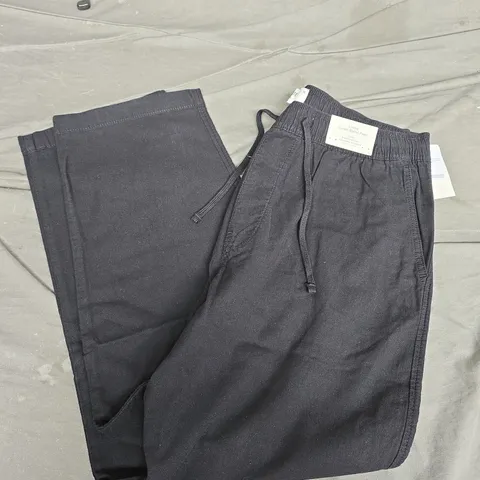HOLLISTER LOOSE LINEN-BLEND PANTS IN BLACK - XL