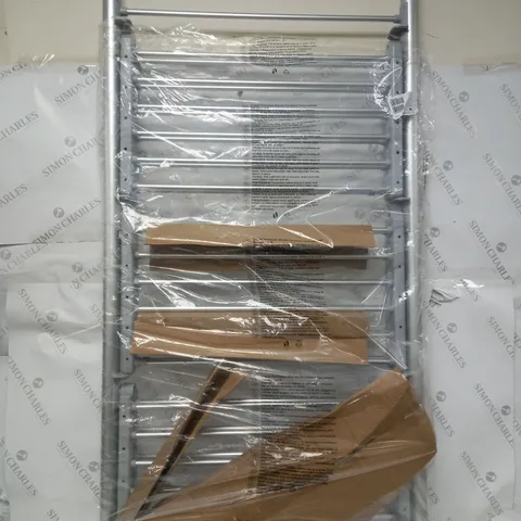 UNBRANDED METAL TOWEL DRYING RACK IN BRISHED STEEL - COLLECTION ONLY