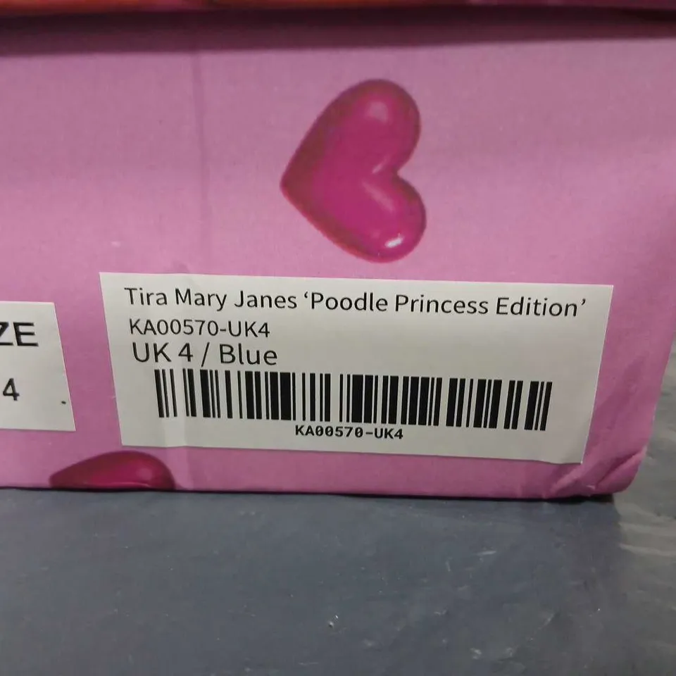 KOI TIRA MARY JANES 'POODLE PRINCESS EDITION' BLUE KIDS' BOOTS UK 4