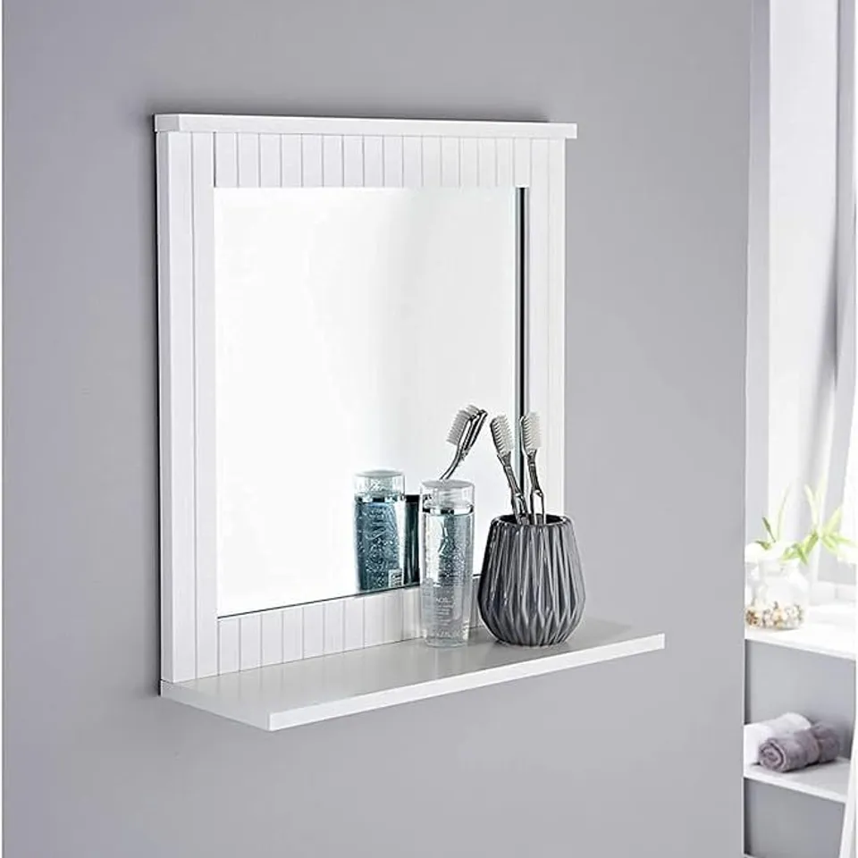 BOXED HOMME CONCEPT WHITE WALL MIRROR RACK