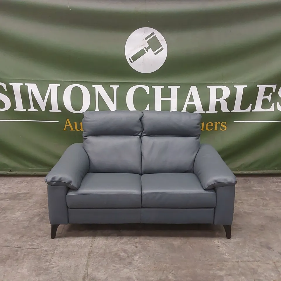 QUALITY DESIGNER ITALIAN MADE OLIVER SMALL 2 SEATER LEATHER SOFA