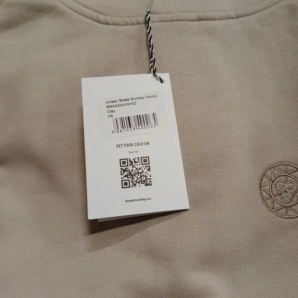 BRAND NEW BRASS MONKEY UNISEX HOODIES - APPROXIMATELY 9X // CLAY // BMAW24LH04 // SIZE: XS