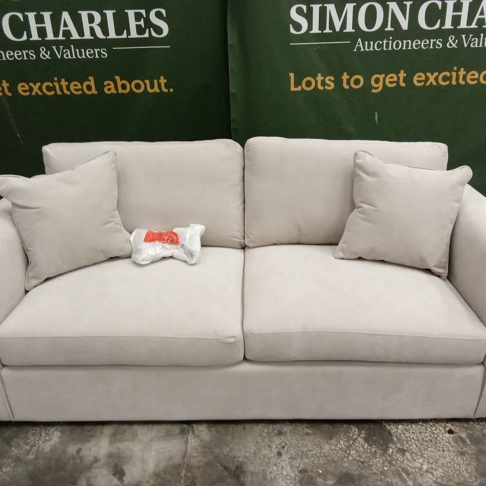 NYLAH 3 SEATER FABRIC SOFA - NATURAL RRP £749