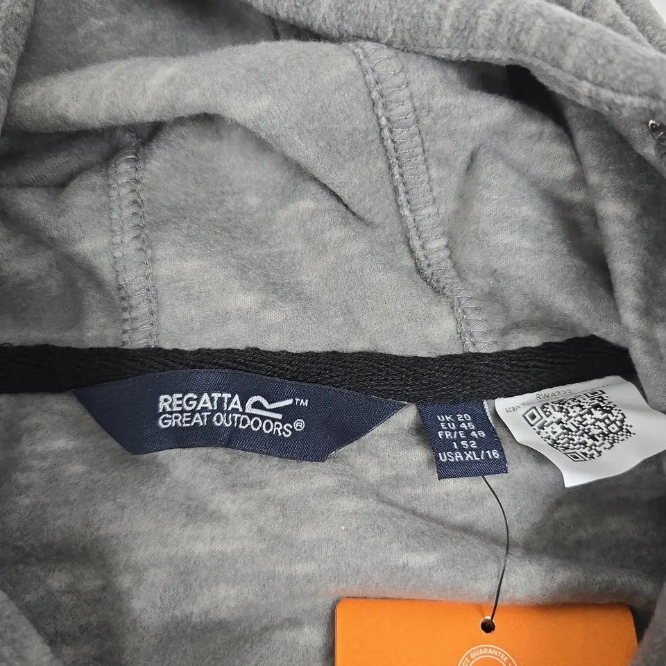 REGATTA GREAT OUTDOORS HOODIE, SEED GREY, UK 20 (EU 46)
