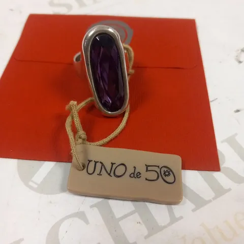 BAGGED UNO DE 50 RING SWAROVSKI ELEMENTS