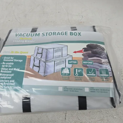 LARGE BOX CONTAINING APPROX 8 VACUUM STORAGE BOX SET – STORAGE SOLUTION
