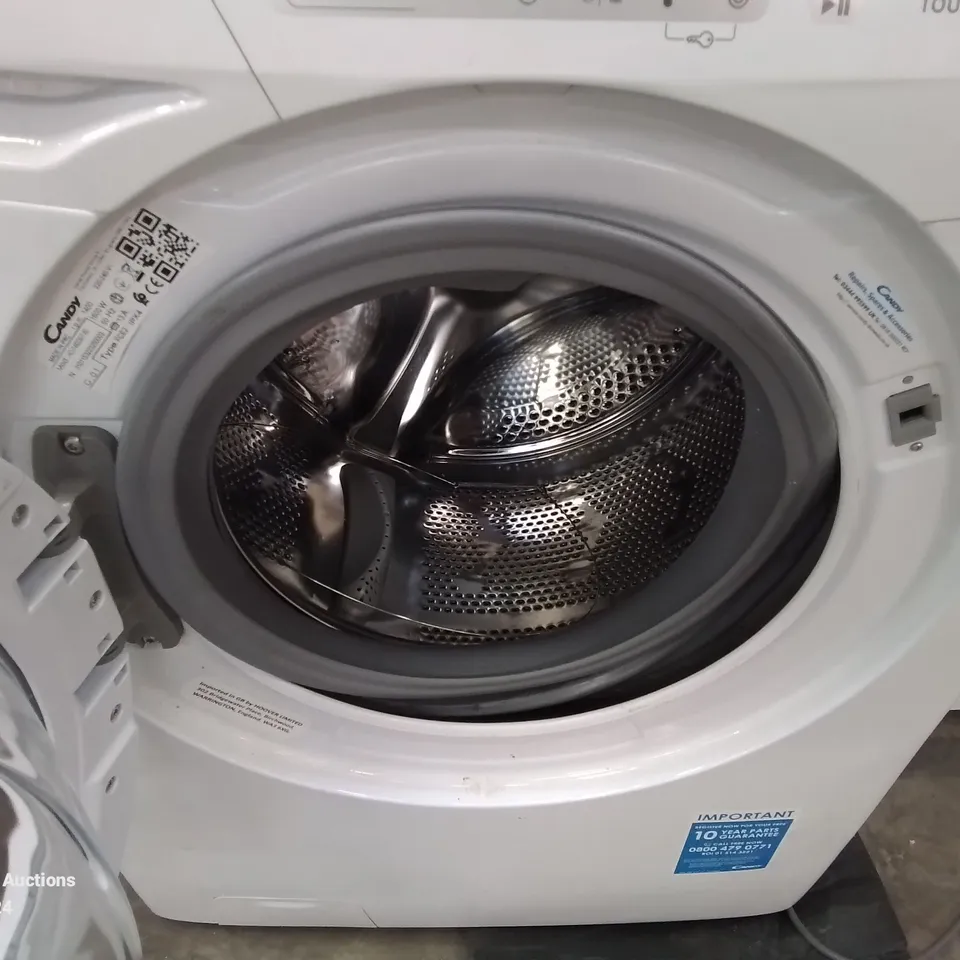 CANDY ULTRA HCU1492DE FREESTANDING WASHING MACHINE, 9KG LOAD, 1400 RPM, ANDROID APP ENABLED, ECO CYCLES, WATER & ENERGY AUTO SENSING, WHITE [ENERGY CLASS D]