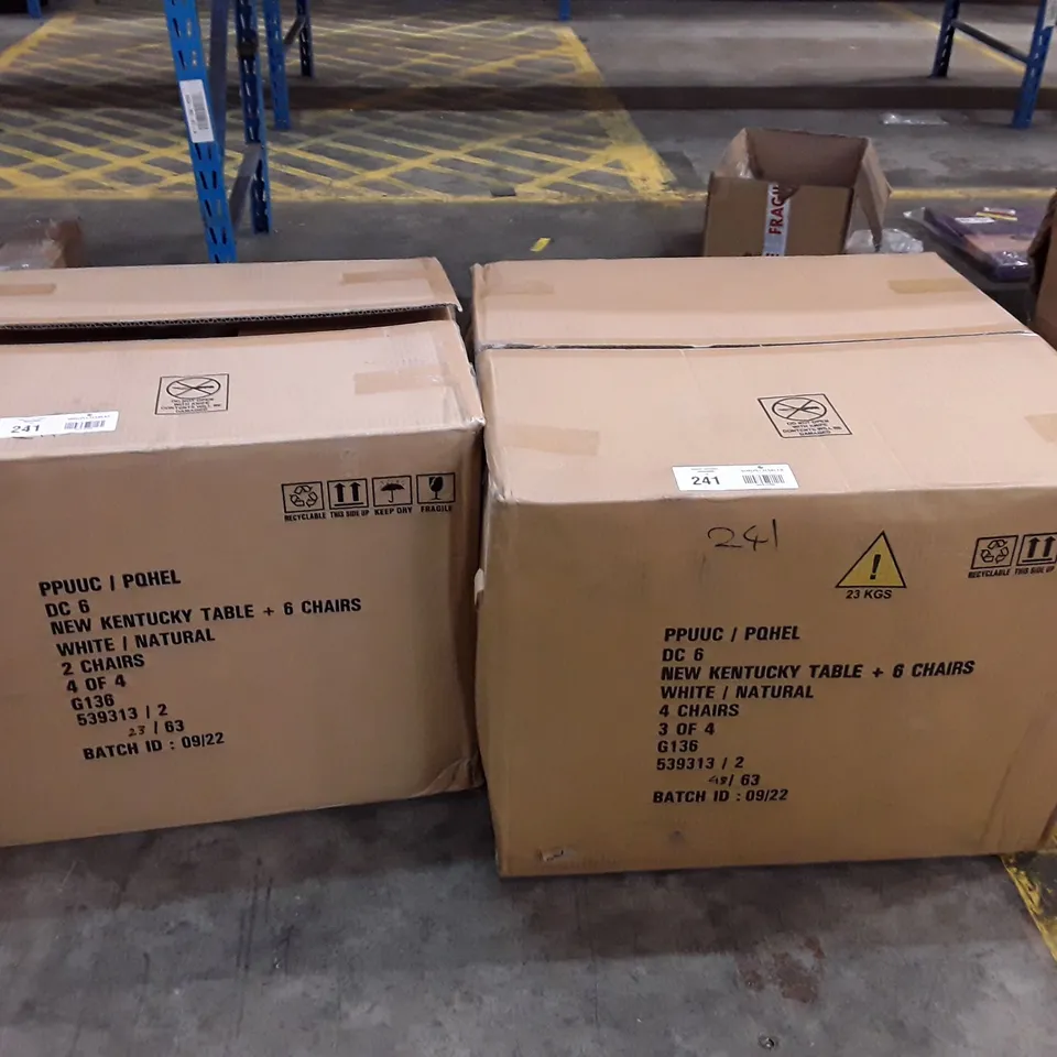 SET OF 6 BOXED WHITE KENTUCKY DINING CHAIRS (2 BOXES)
