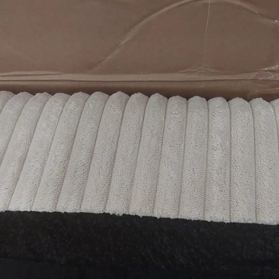 BOXED DESIGNER UPHOLSTERED SOFA - BEIGE