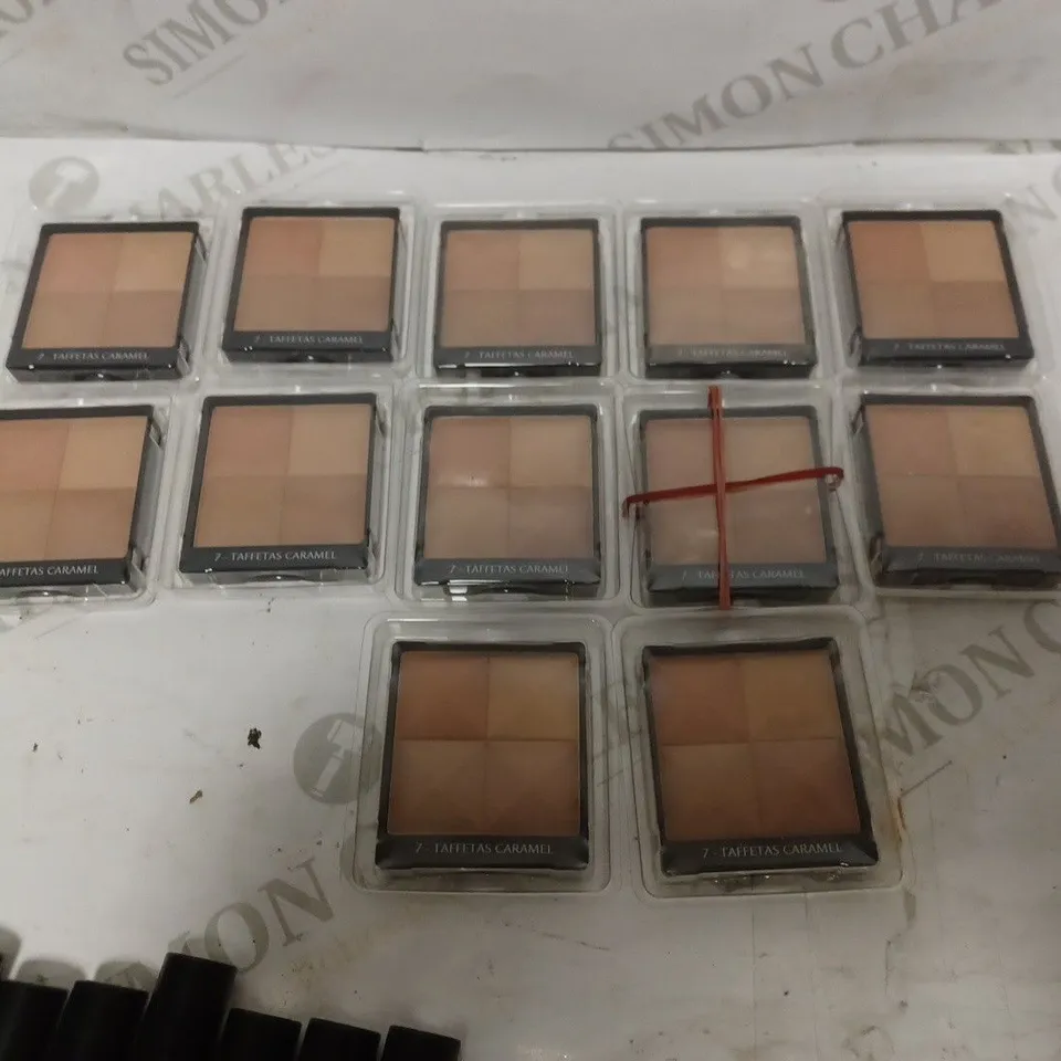 LOT OF 12 GIVENCHY SILKY FACE POWDER QUARTET POWDERS (11g) - TAFFETAS CARAMEL 7