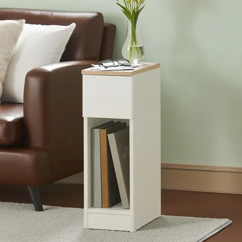 BOXED JAYSHAUN 20cm 1 DRAWER BEDSIDE TABLE (1 BOX)