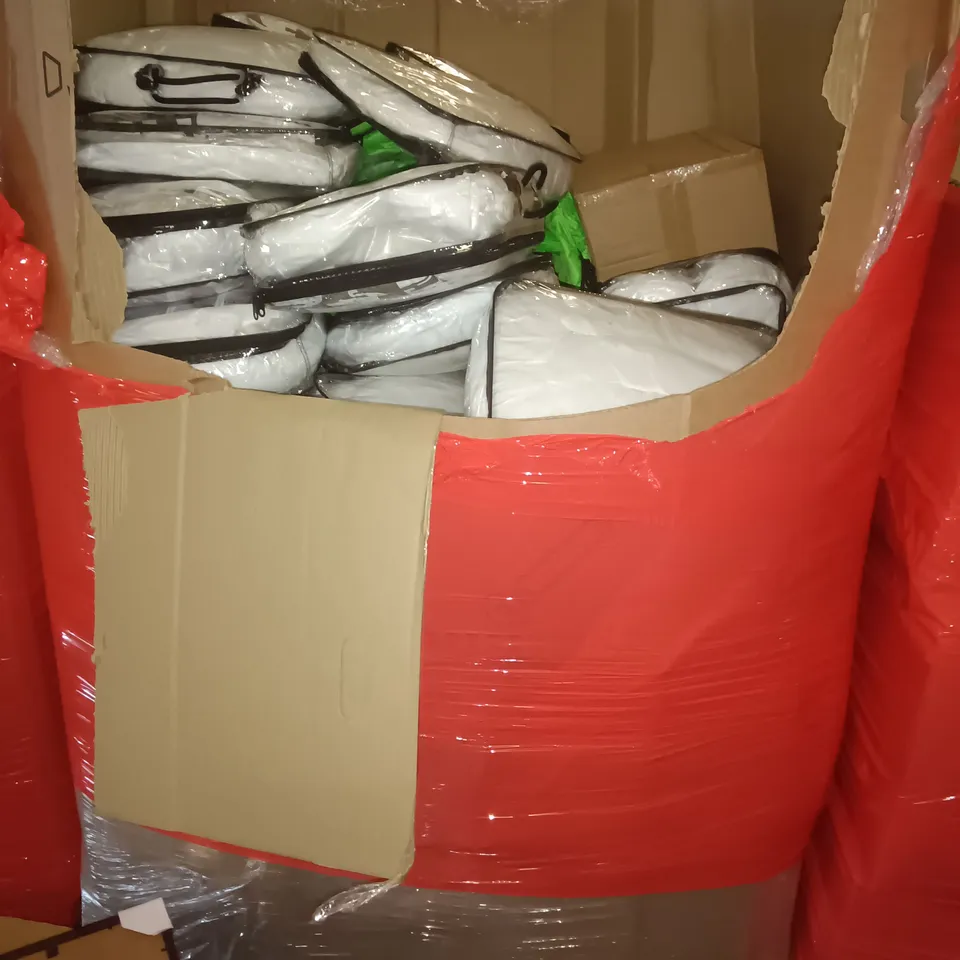 PALLET OF ASSORTED ITEMS TO INCLUDE A3 PICTURE FRAMES, MULTIPLE BED COVERS AND PIZZA TRAYS