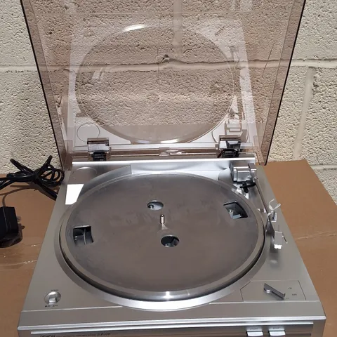 BOXED DENON DP-29F TURNTABLE IN SILVER