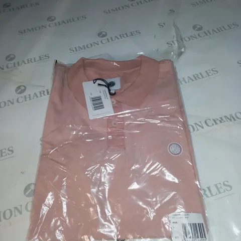 BAGGED PRETTY GREEN HERRINGBONE POLO SHIRT SIZE L