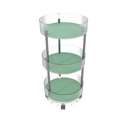 SARA DAVIES 3 TIER FLUTED TROLLEY WITH SILICONE LINERS
