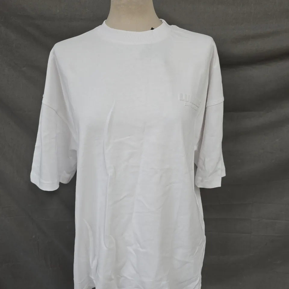 RIVER ISLAND OVERSIZED T-SHIRT - WHITE - SIZE SMALL