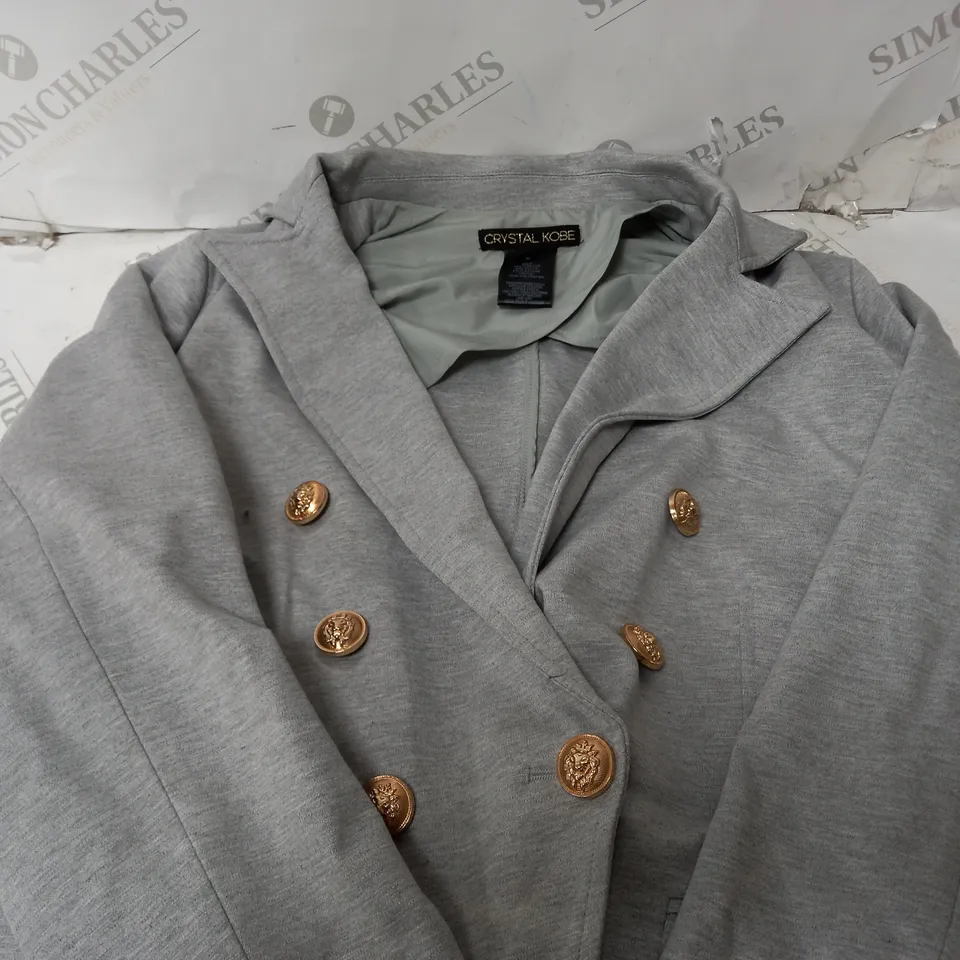 CRYSTAL KOBE KNIT BLAZER HEATHER GREY SMALL