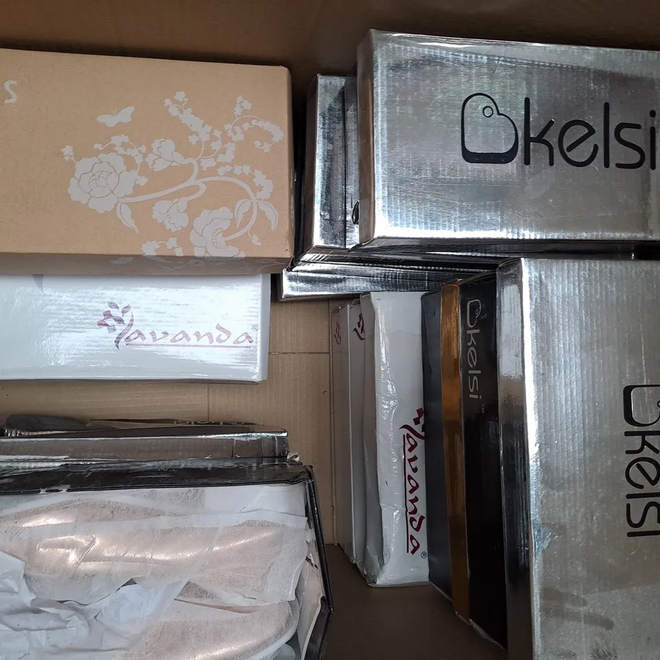 BOX OF APPROXIMATELY 10 ASSORTED PAIRS OF SHOES IN VARIOUS COLOURS, STYLES, AND SIZES