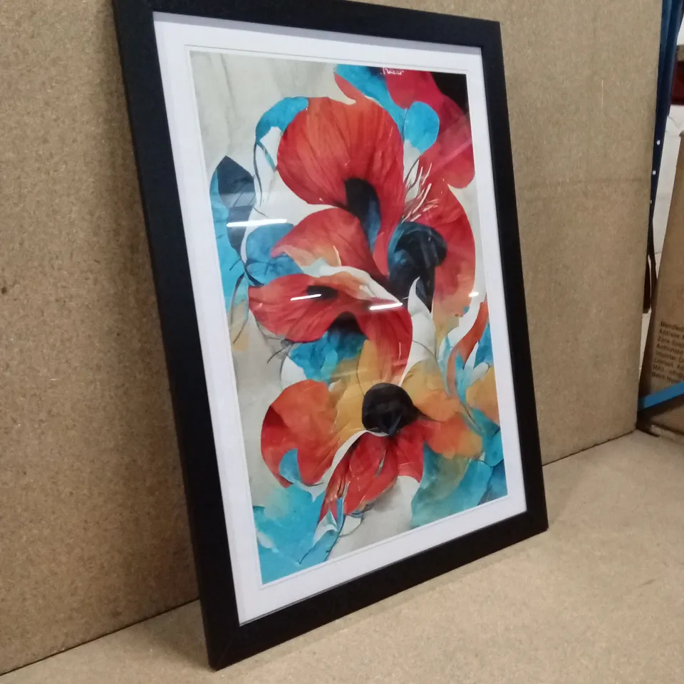 PRETTY ABSTRACT FLOWERS NO.3 - SINGLE PICTURE FRAME PRINT