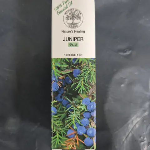 BOX OF APPROXIMATELY 50 NATURE'S HEALING ESSENTIAL OIL - JUNIPER (10ML)