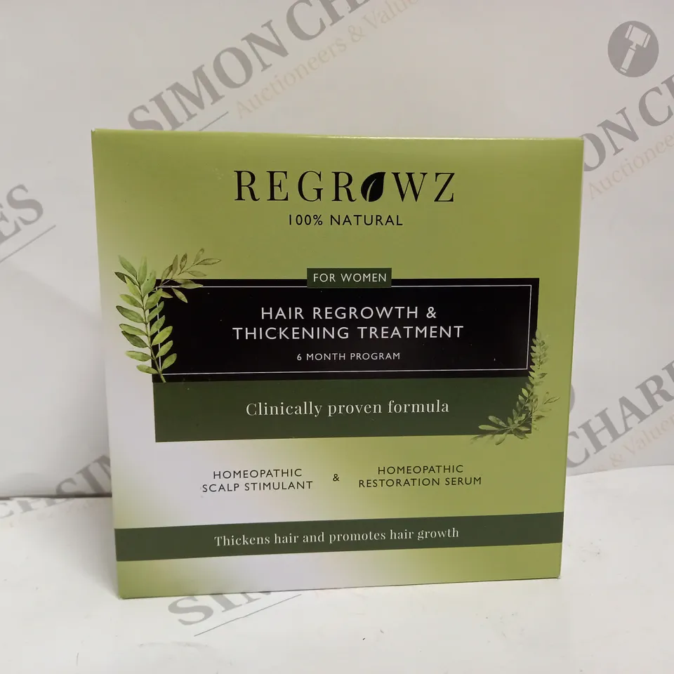 BOXED AND SEALED REGROWZ FOR WOMEN HAIR REGROWTH & THICKENING TREATMENT (6 MONTH PROGRAM)