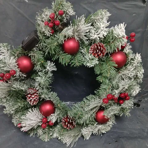 BOXED MR CRIMBO 24" PRE-LIT DECORATED WREATH 