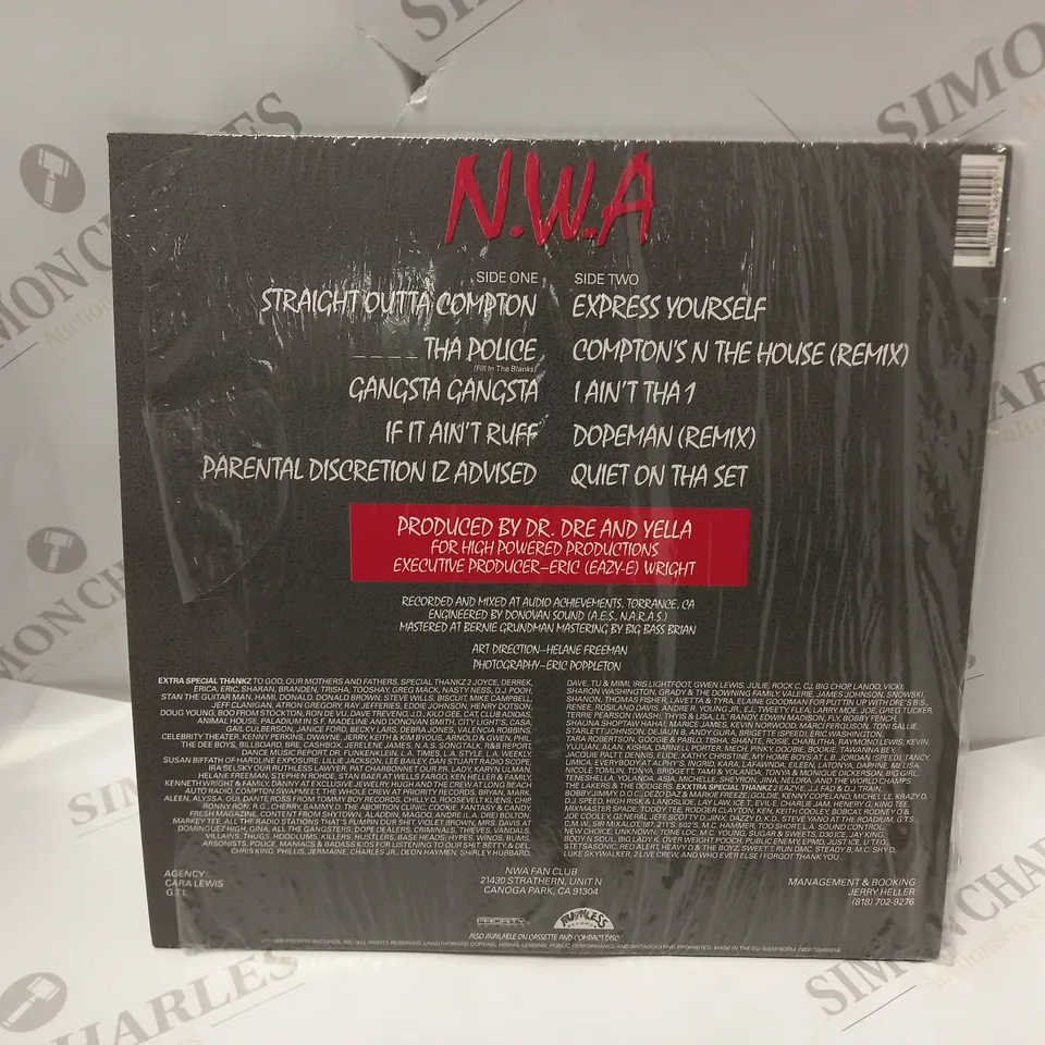NWA STRAIGHT OUTTA COMPTON SIGNED VINYL
