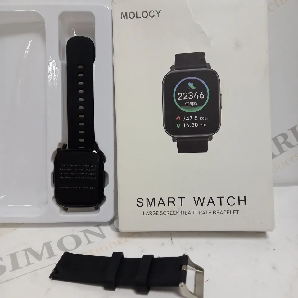 BOXED MOLOCY HEART RATE MONITORING SMART WATCH 