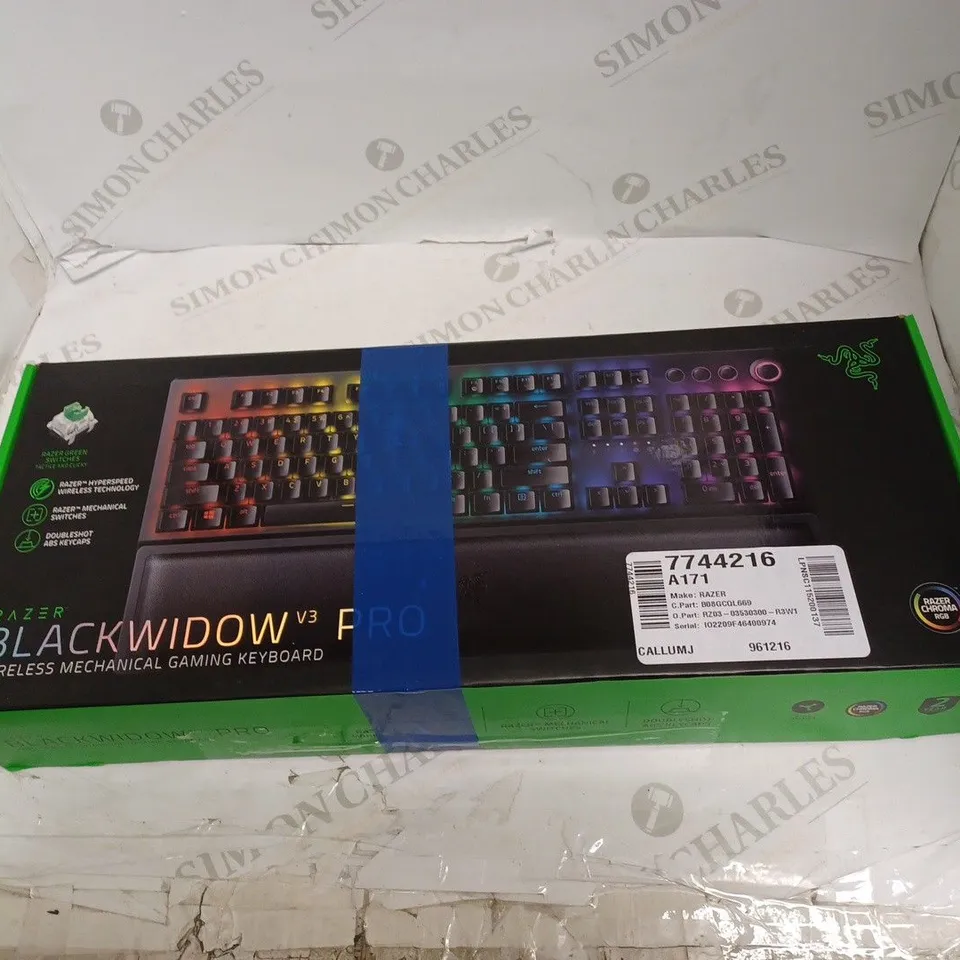 RAZER BLACKWIDOW V3 PRO WIRELESS MECHANICAL GAMING KEYBOARD 
