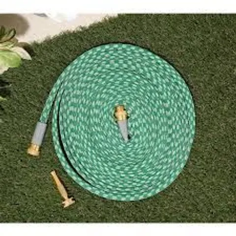 BERNINI PATTERNED HYDROHOSE WITH QUICK CONNECTORS GREEN