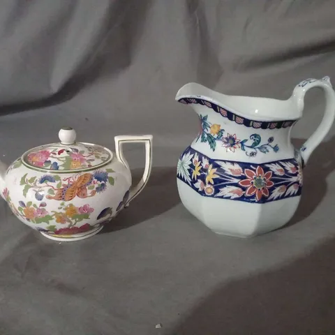 TWO ASSORTED WEDGEWOOD ITEMS TO INCLUDE; JUG AND TEA POT