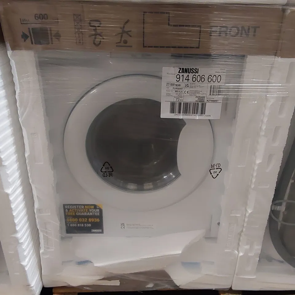 ZANUSSI Z716WT83BI INTEGRATED WASHER DRYER